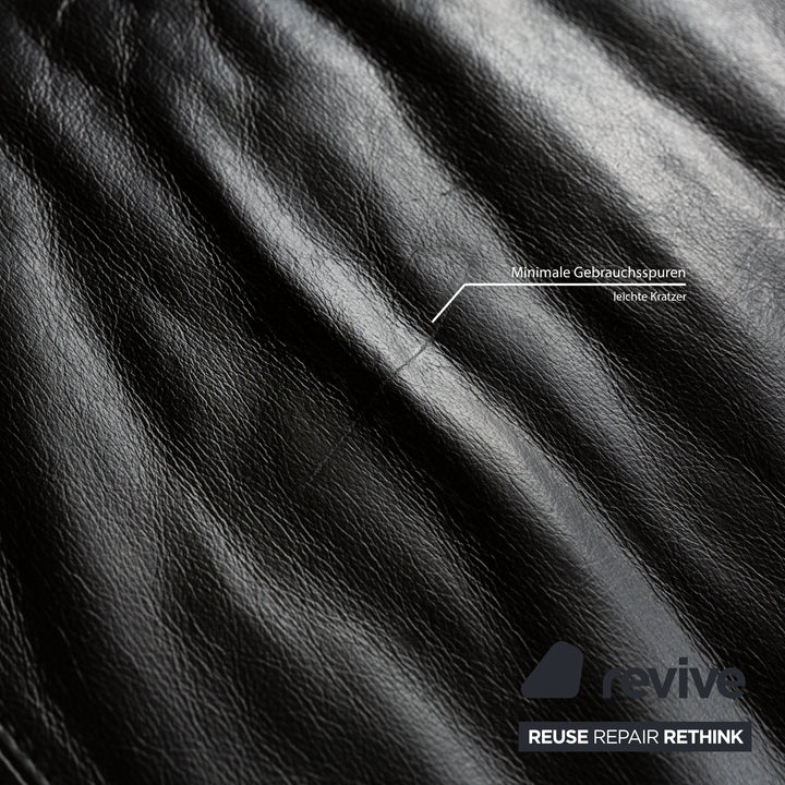 Willi Schillig Leather Corner Sofa Black Sofa Couch