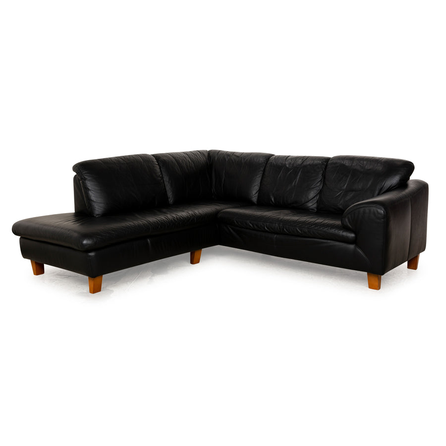 Willi Schillig Leather Corner Sofa Black Sofa Couch