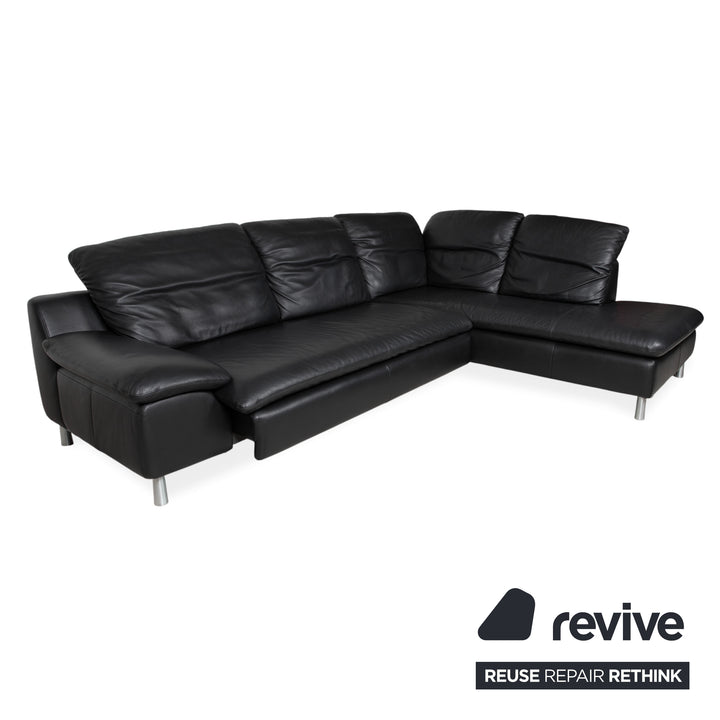 Willi Schillig Leather Corner Sofa Black Sofa Couch