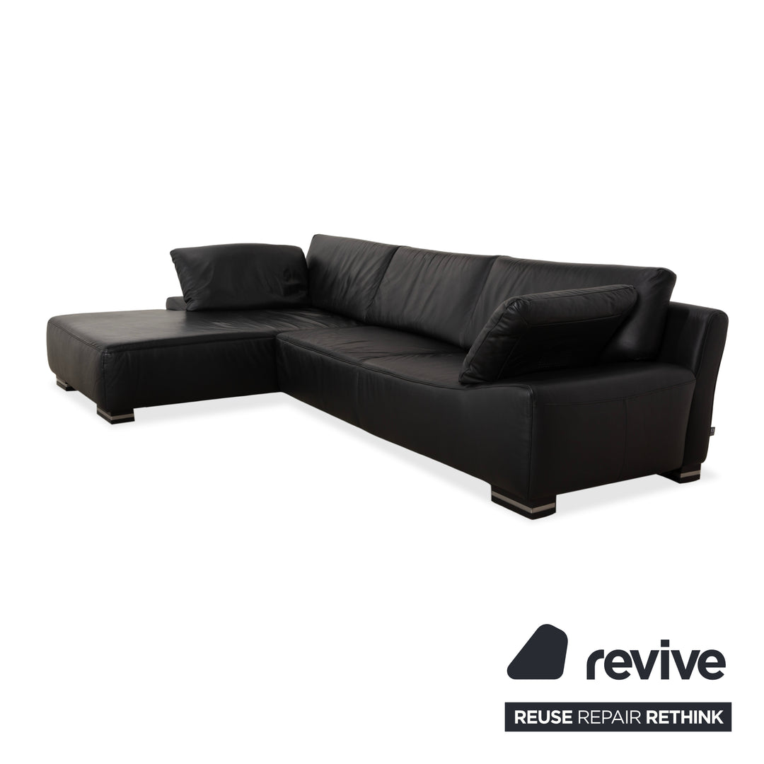 Willi Schillig Leder Ecksofa Schwarz Sofa Couch
