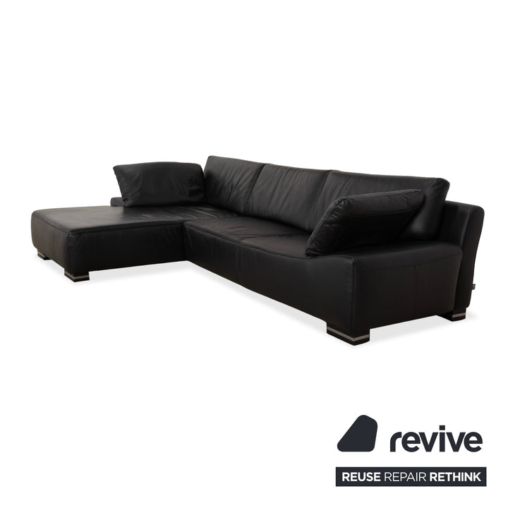 Willi Schillig Leder Ecksofa Schwarz Sofa Couch