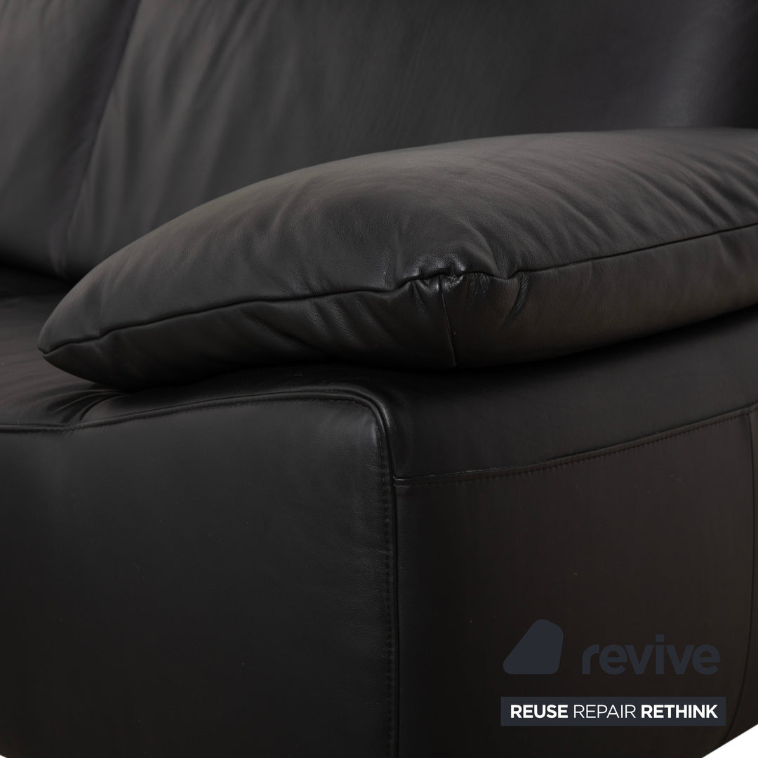 Willi Schillig Leder Ecksofa Schwarz Sofa Couch