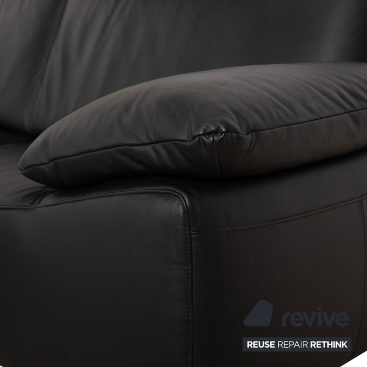 Willi Schillig Leder Ecksofa Schwarz Sofa Couch