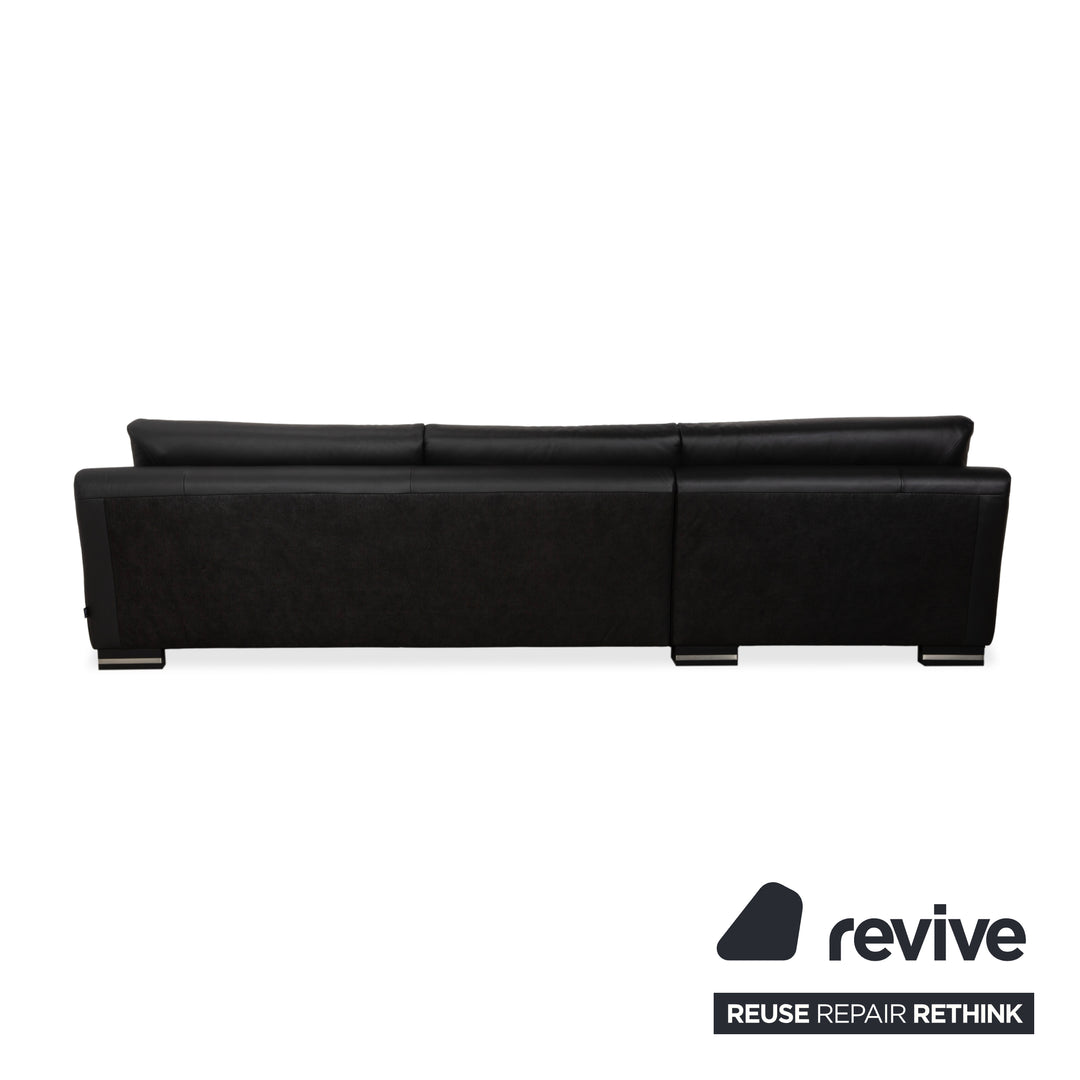 Willi Schillig Leder Ecksofa Schwarz Sofa Couch