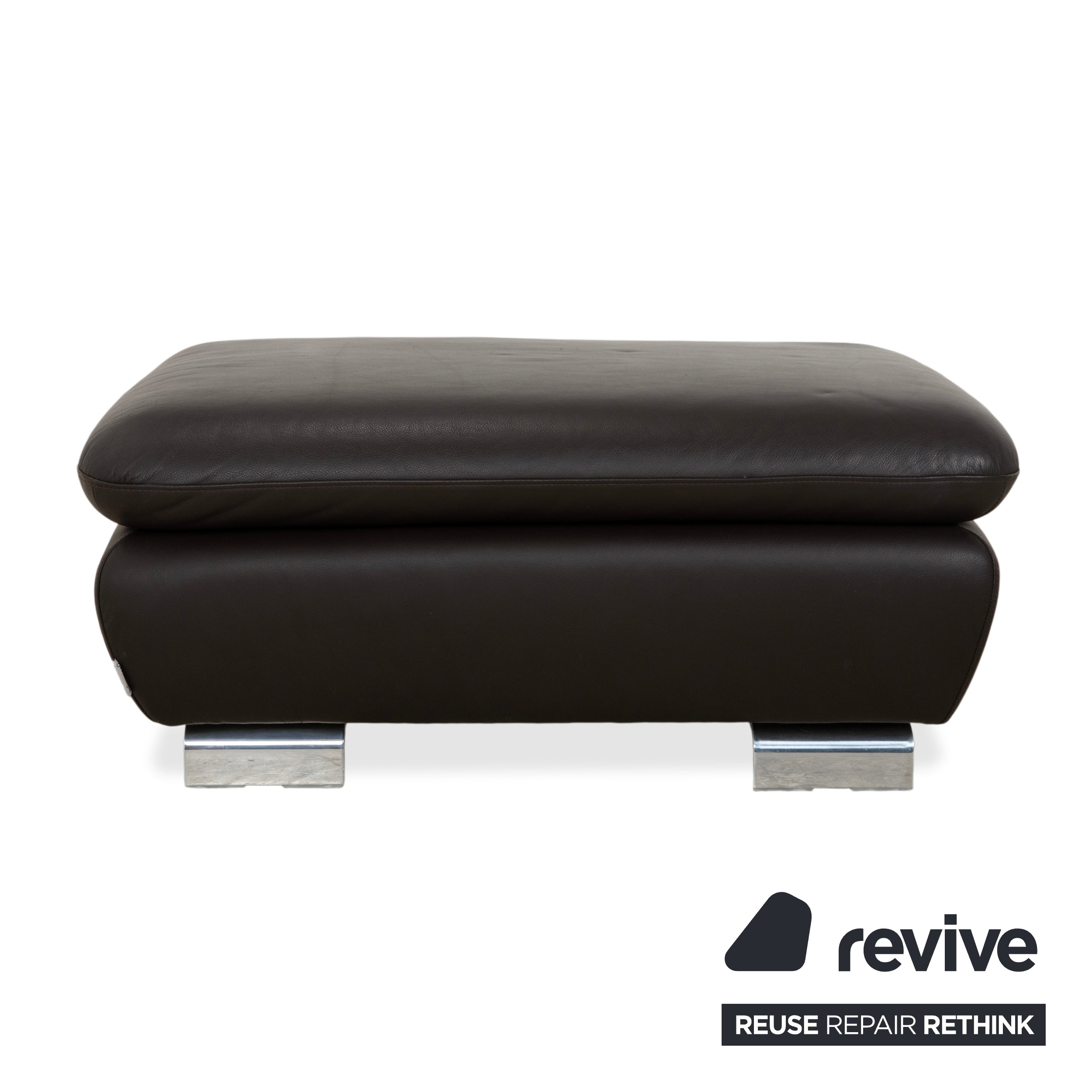 Willi Schillig Leder Hocker Braun Dunkelbraun