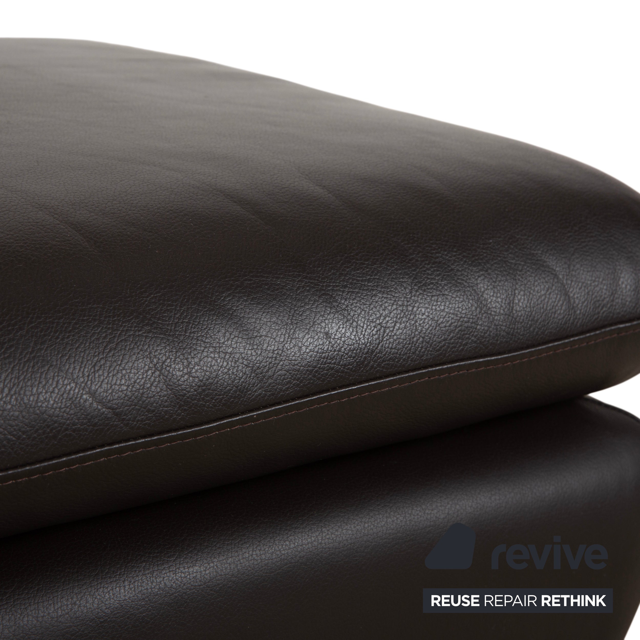 Willi Schillig Leder Hocker Braun Dunkelbraun