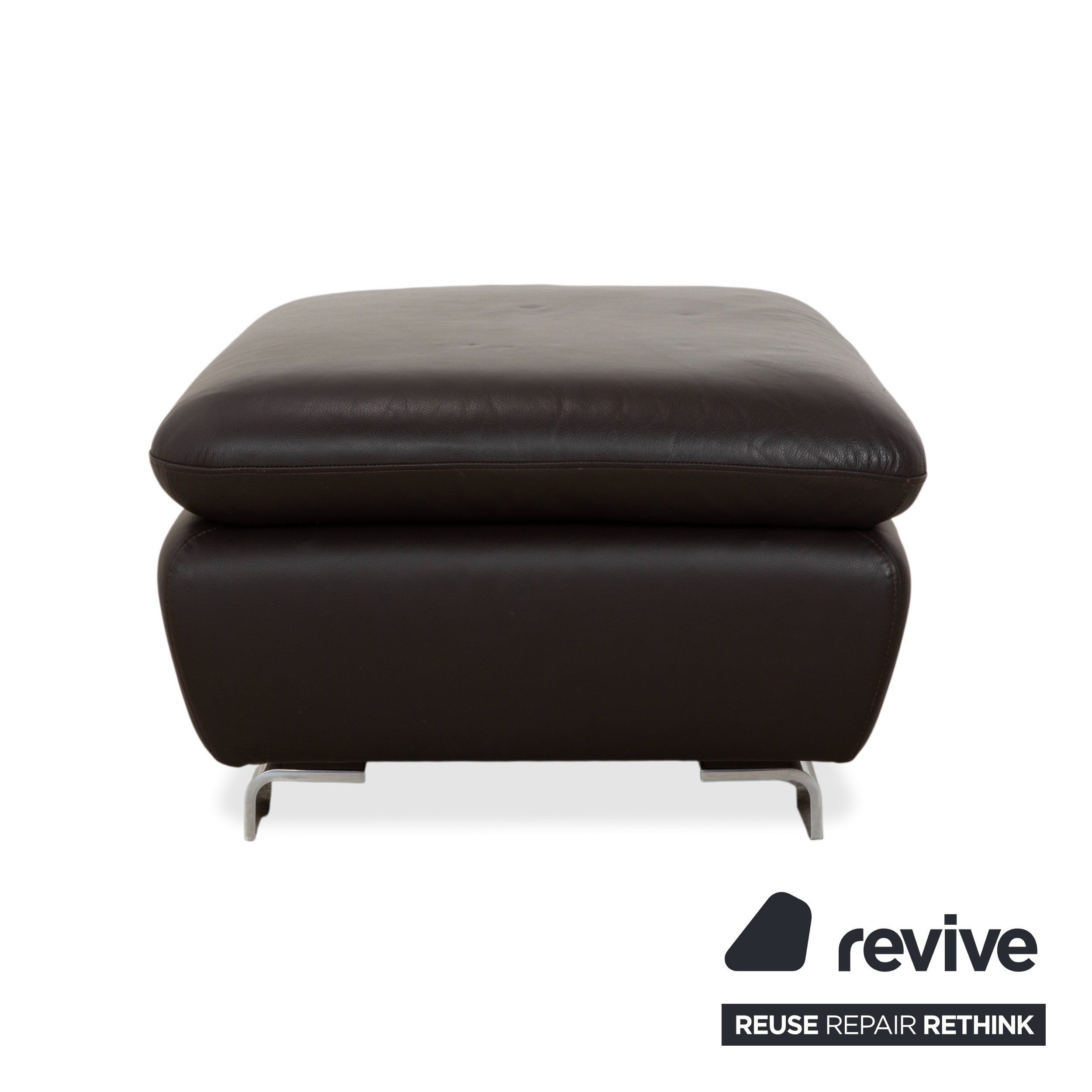 Willi Schillig Leder Hocker Braun Dunkelbraun