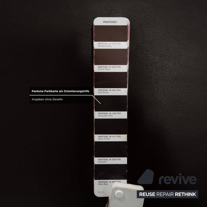 Willi Schillig Leather Stool Brown Dark Brown