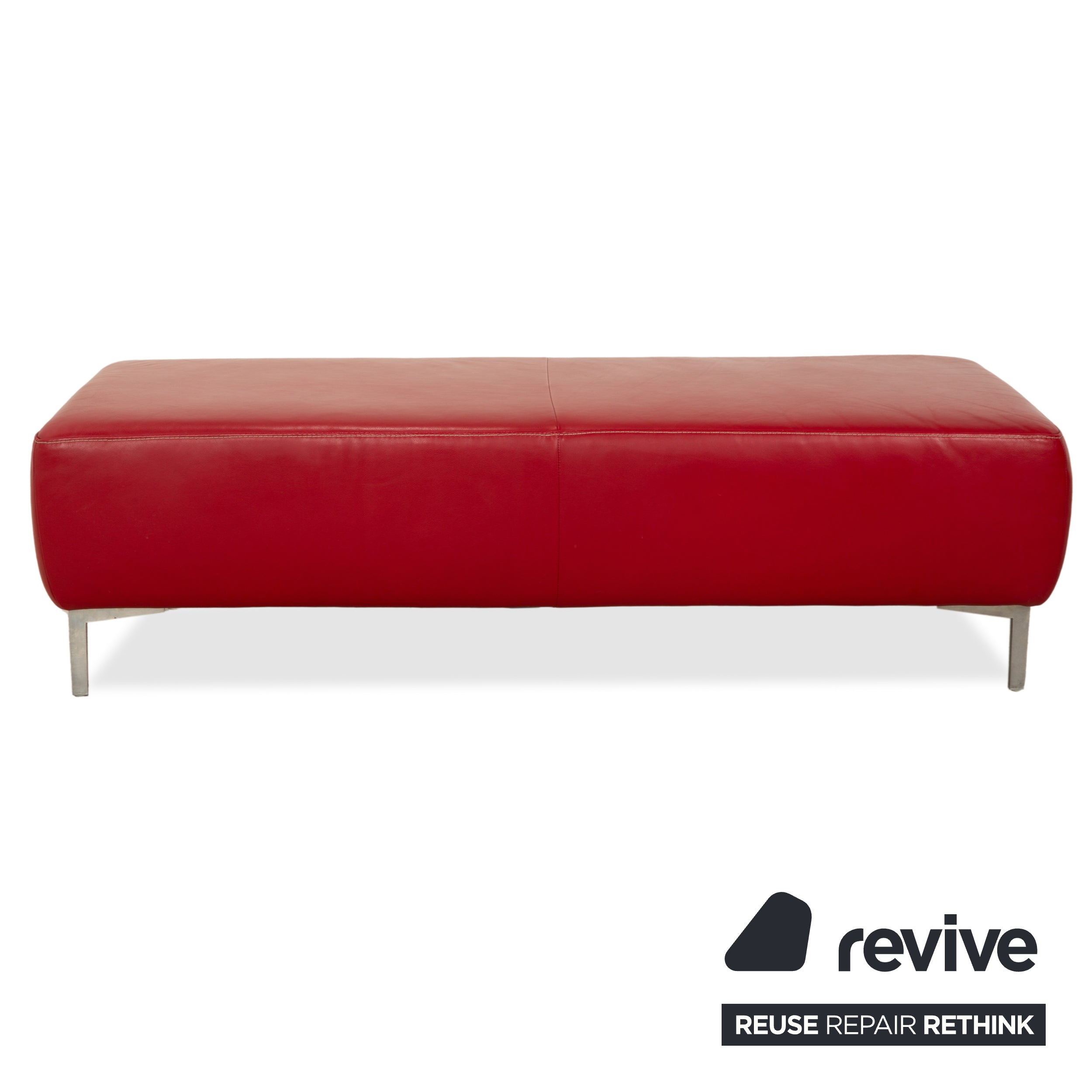 Willi Schillig Leder Hocker Rot