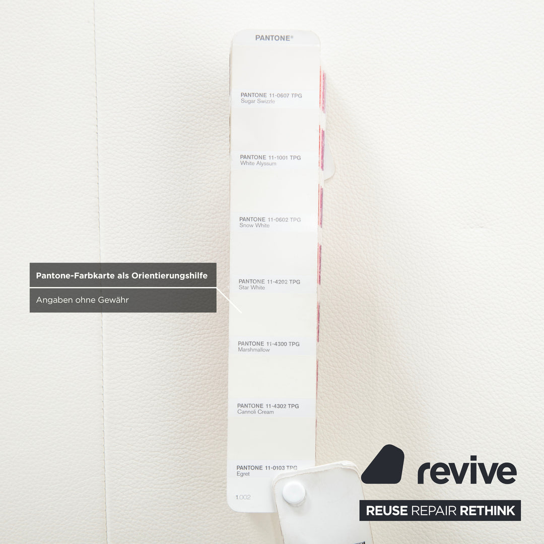 Willi Schillig Leder Hocker Weiß