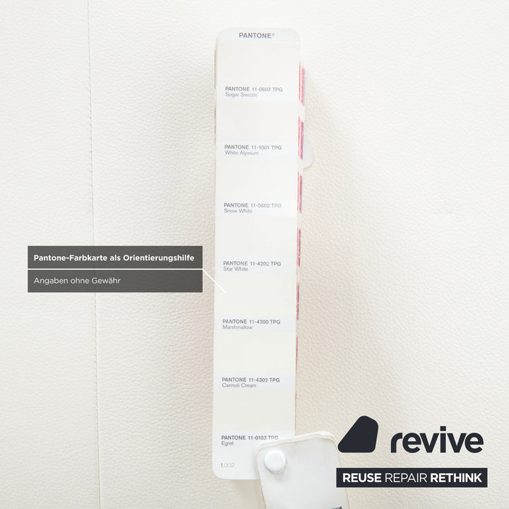 Willi Schillig Leder Hocker Weiß