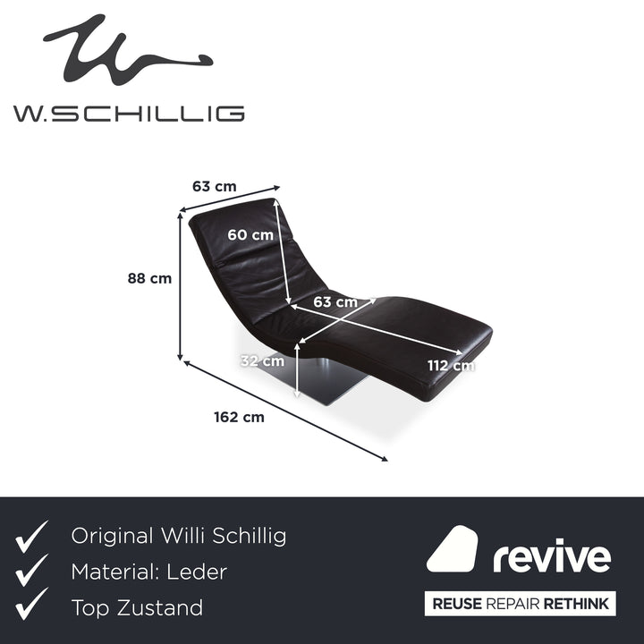 Willi Schillig Leder Liege Braun manuelle Funktion