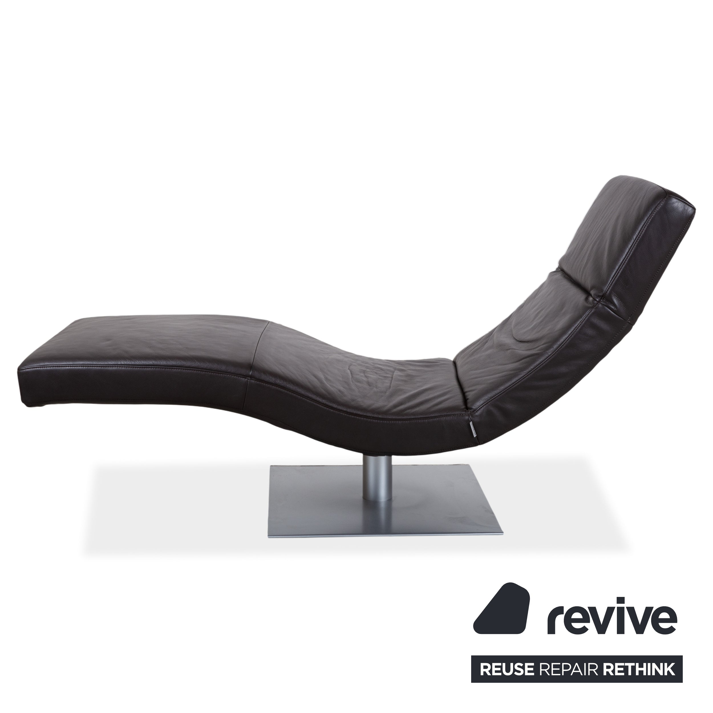 Willi Schillig Leather Lounger Brown manual function