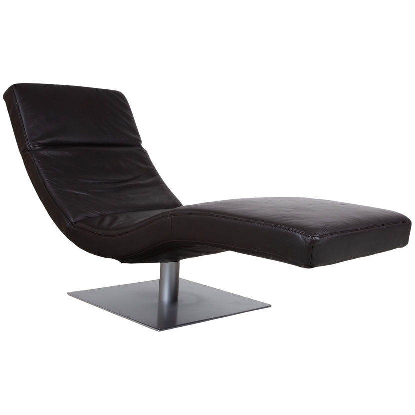 Willi Schillig Leather Lounger Brown manual function