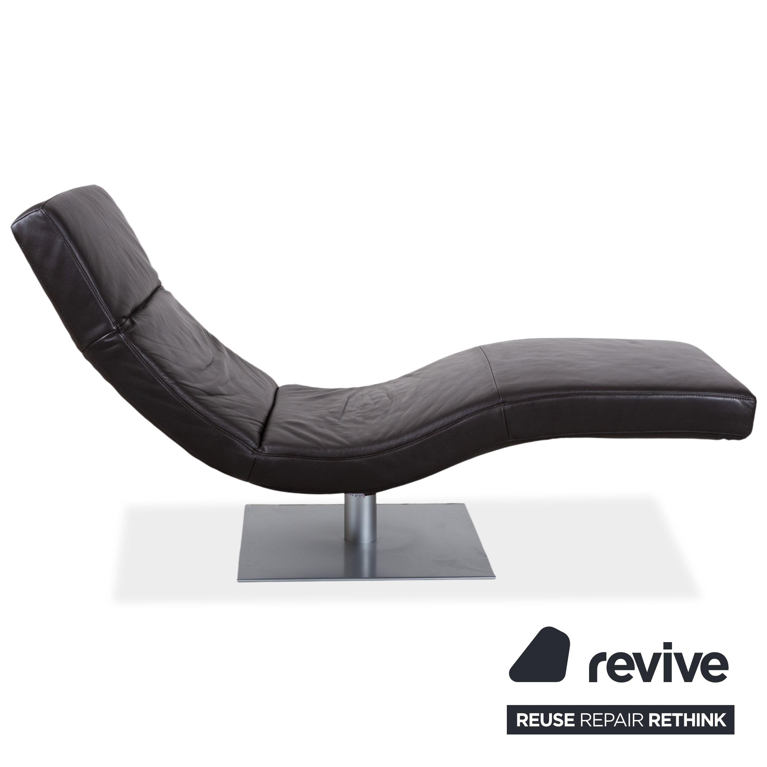 Willi Schillig Leather Lounger Brown manual function