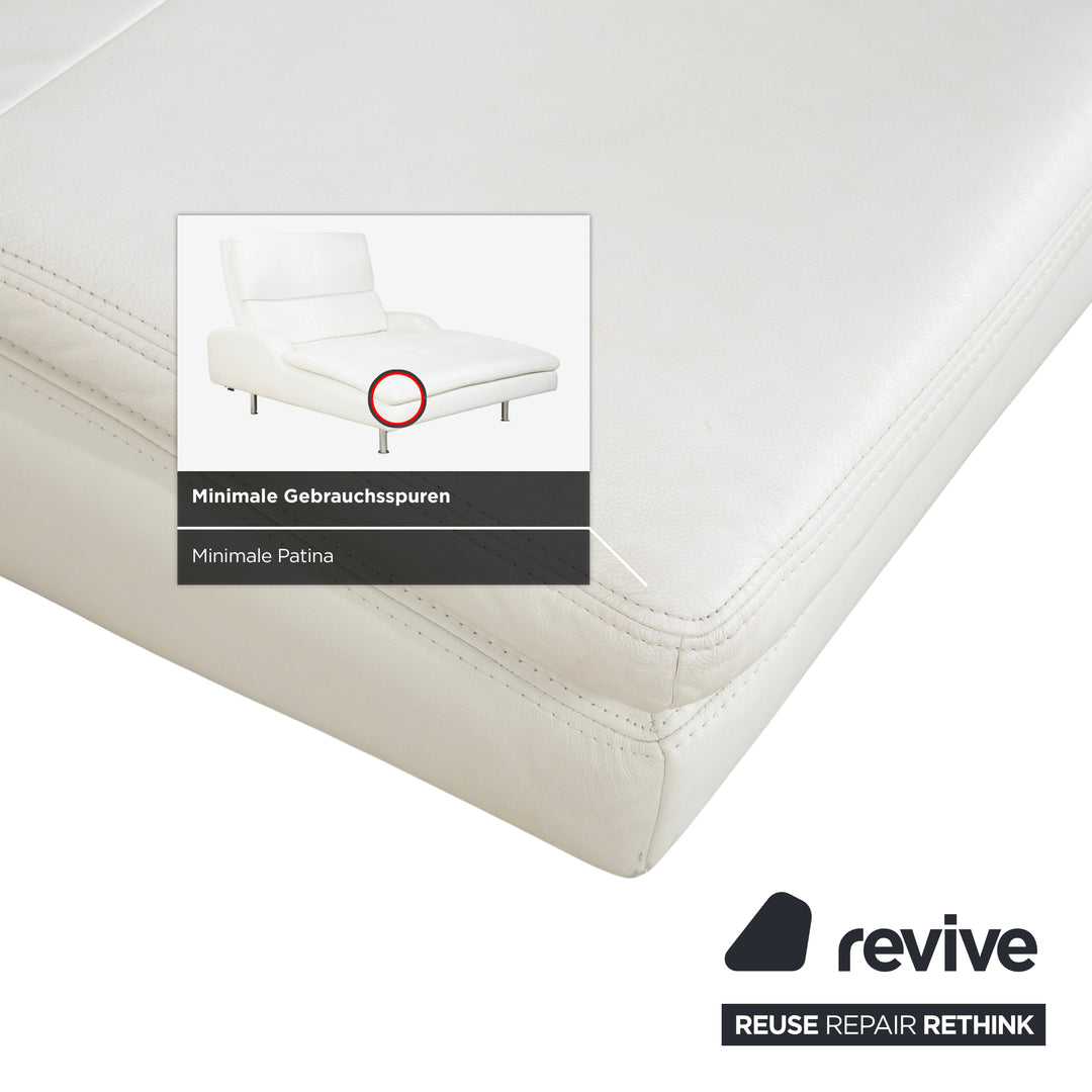 Willi Schillig Leather Lounger Cream White