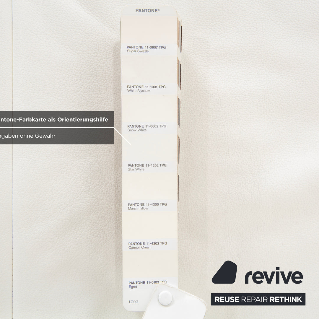 Willi Schillig Leder Liege Creme Weiß