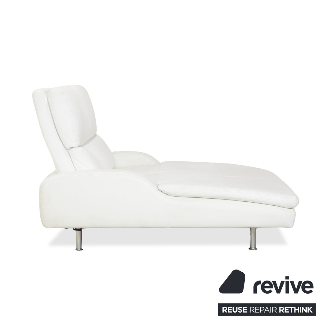 Willi Schillig Leather Lounger Cream White