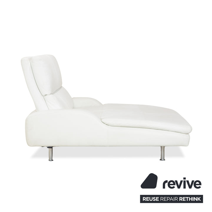 Willi Schillig Leather Lounger Cream White