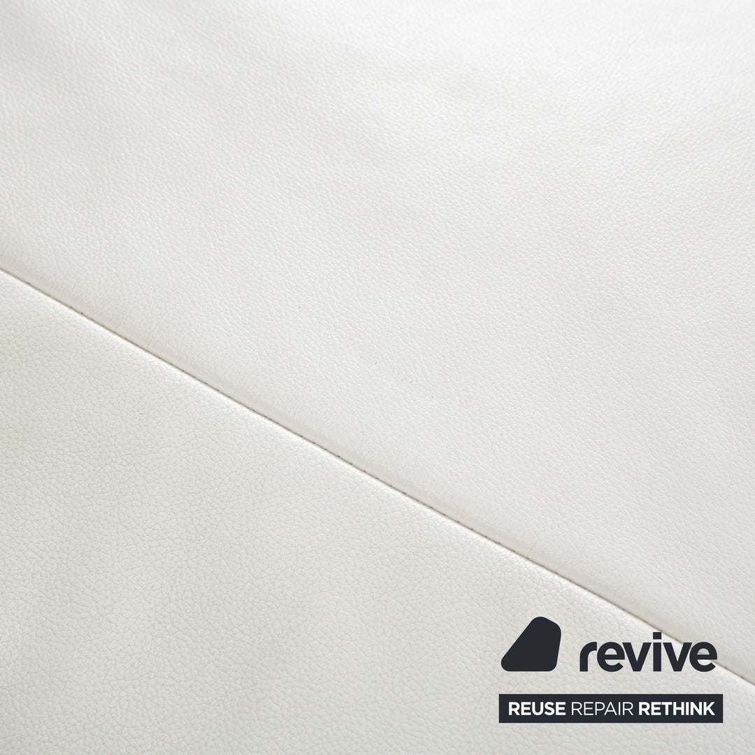 Willi Schillig Leather Lounger Cream White