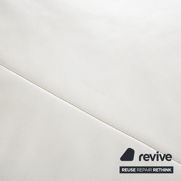 Willi Schillig Leather Lounger Cream White
