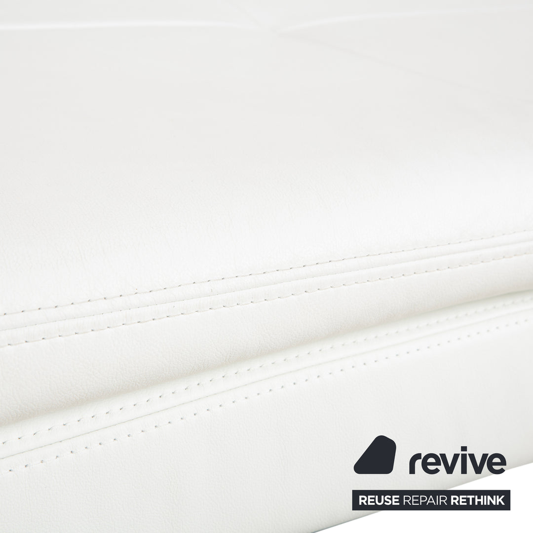 Willi Schillig Leather Lounger Cream White