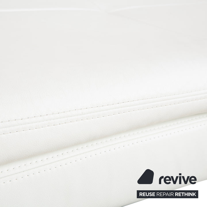Willi Schillig Leather Lounger Cream White