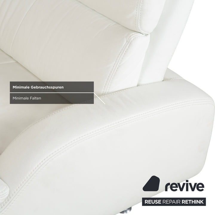 Willi Schillig Leather Lounger Cream White