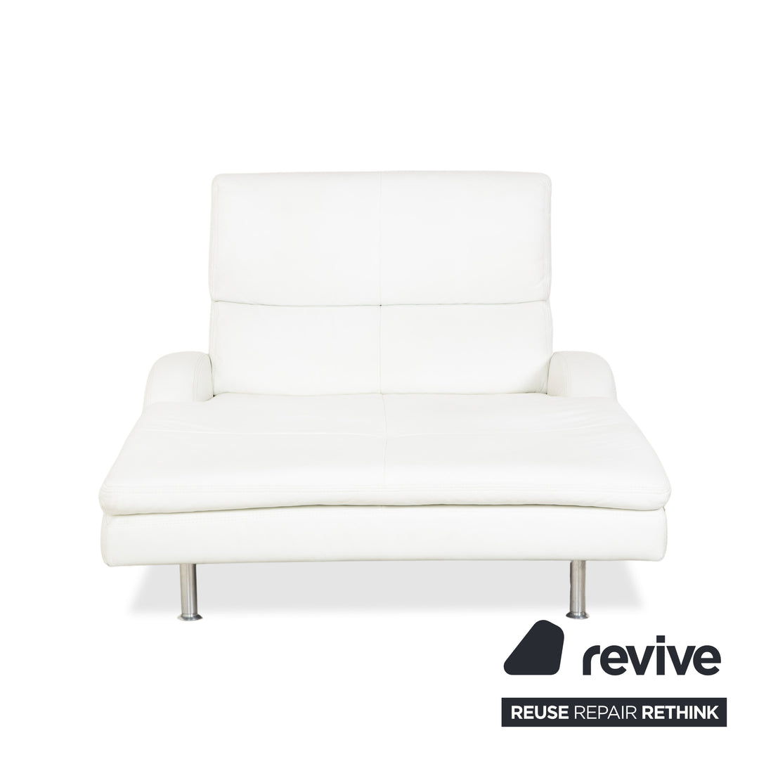 Willi Schillig Leather Lounger Cream White