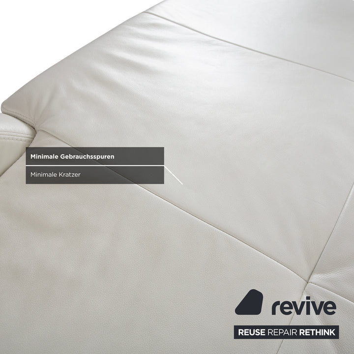 Willi Schillig Leder Liege Creme Weiß