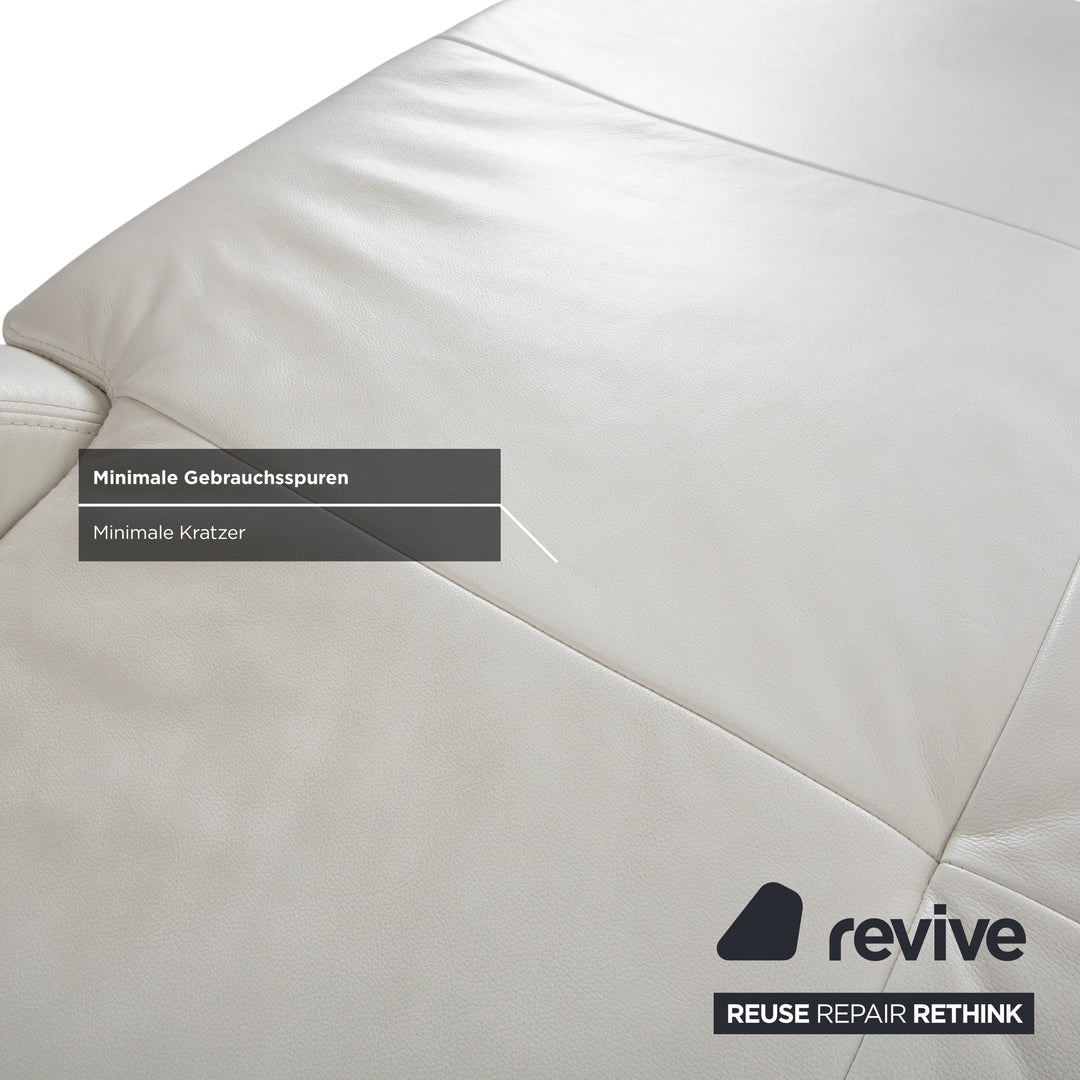 Willi Schillig Leather Lounger Cream White