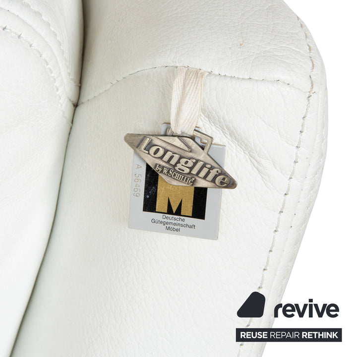 Willi Schillig Leder Liege Creme Weiß