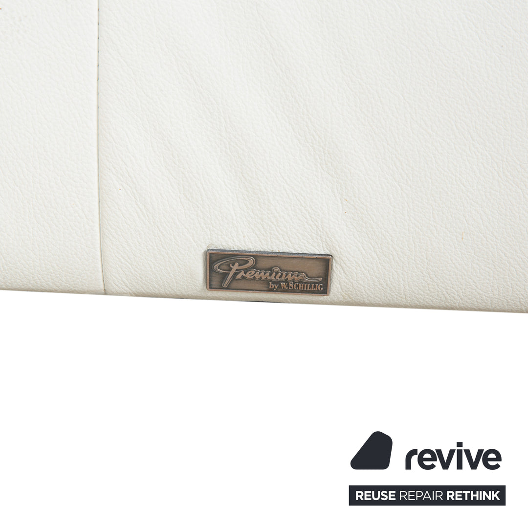 Willi Schillig Leather Lounger Cream White