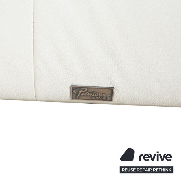 Willi Schillig Leather Lounger Cream White