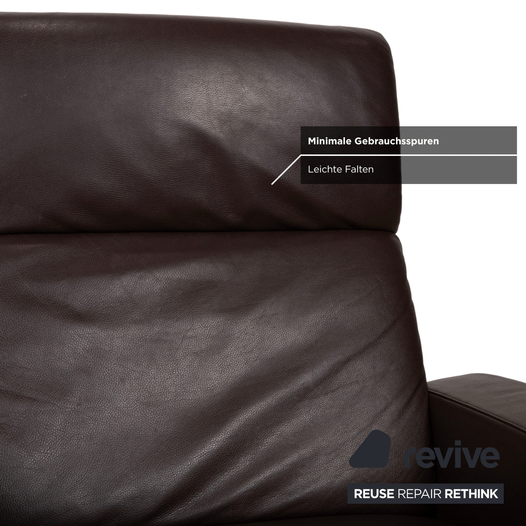Willi Schillig fauteuil en cuir marron