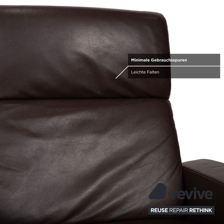 Willi Schillig fauteuil en cuir marron