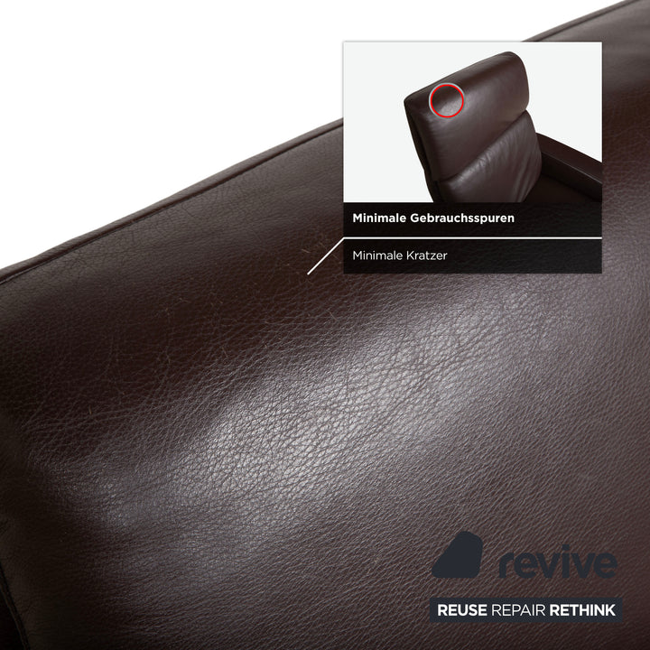 Willi Schillig fauteuil en cuir marron