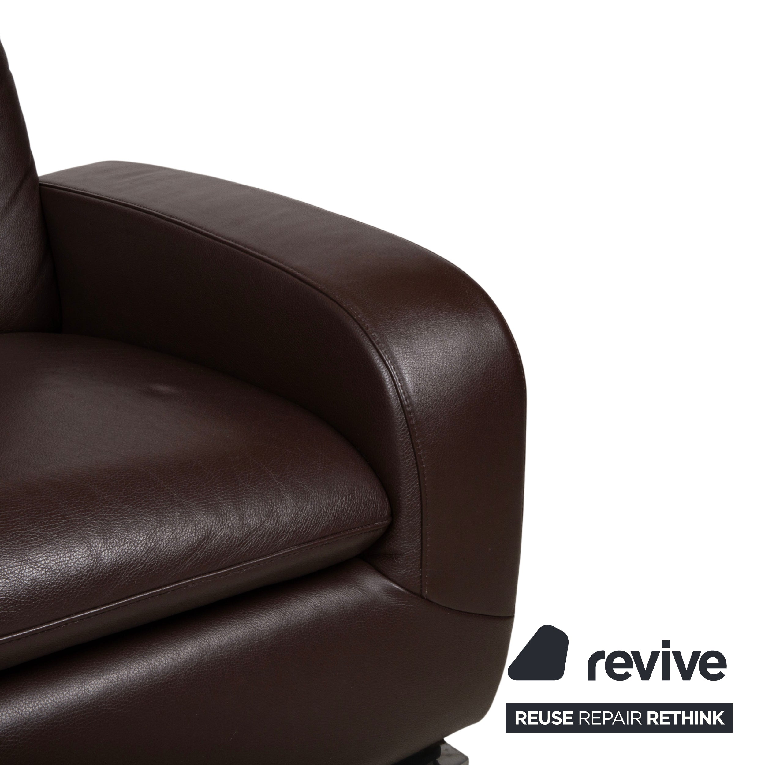 Willi Schillig fauteuil en cuir marron