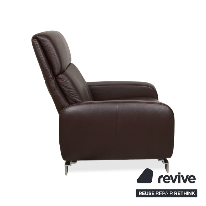 Willi Schillig fauteuil en cuir marron