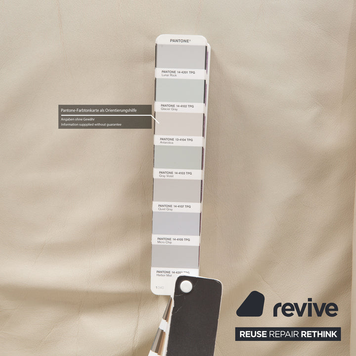 Willi Schillig Leather Armchair Cream Grey