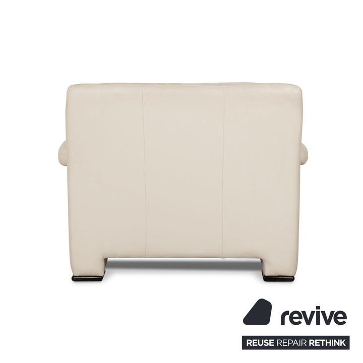 Willi Schillig Leather Armchair Cream Grey