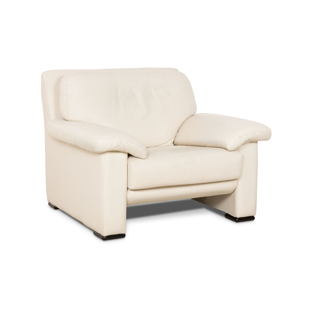 Willi Schillig Leather Armchair Cream Grey