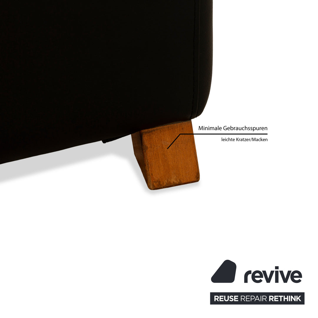 Willi Schillig leather armchair black