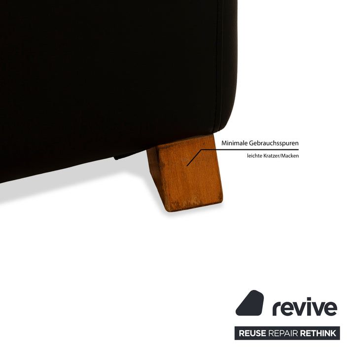 Willi Schillig leather armchair black