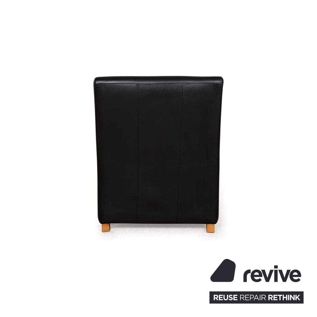 Willi Schillig leather armchair black