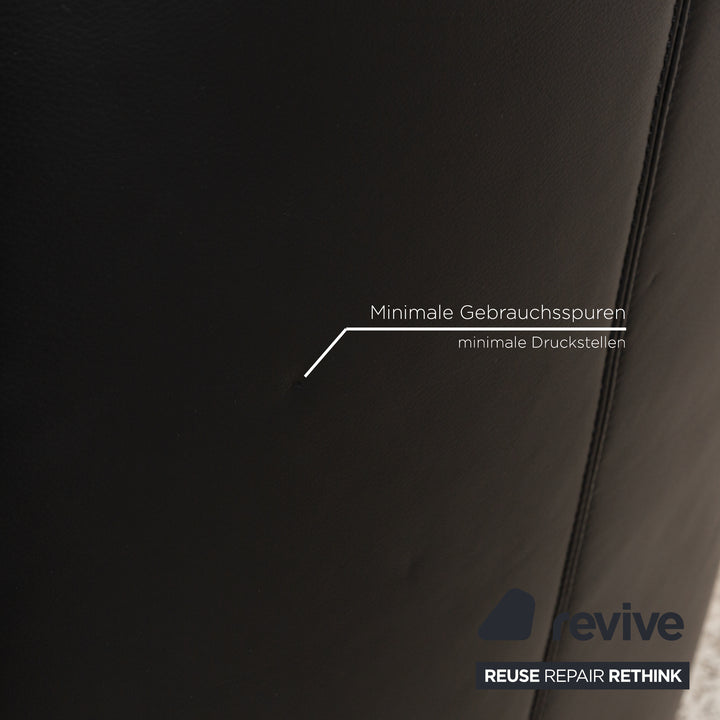 Willi Schillig leather armchair black