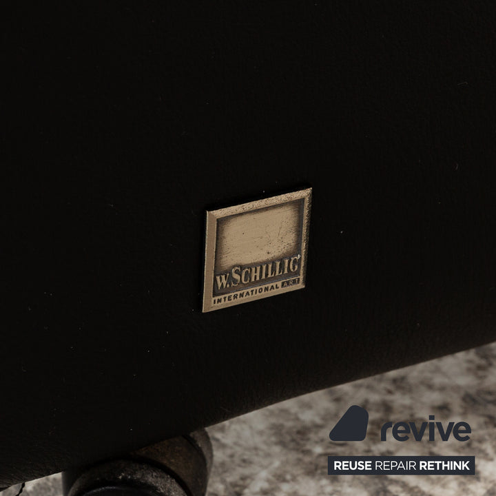 Willi Schillig leather armchair black