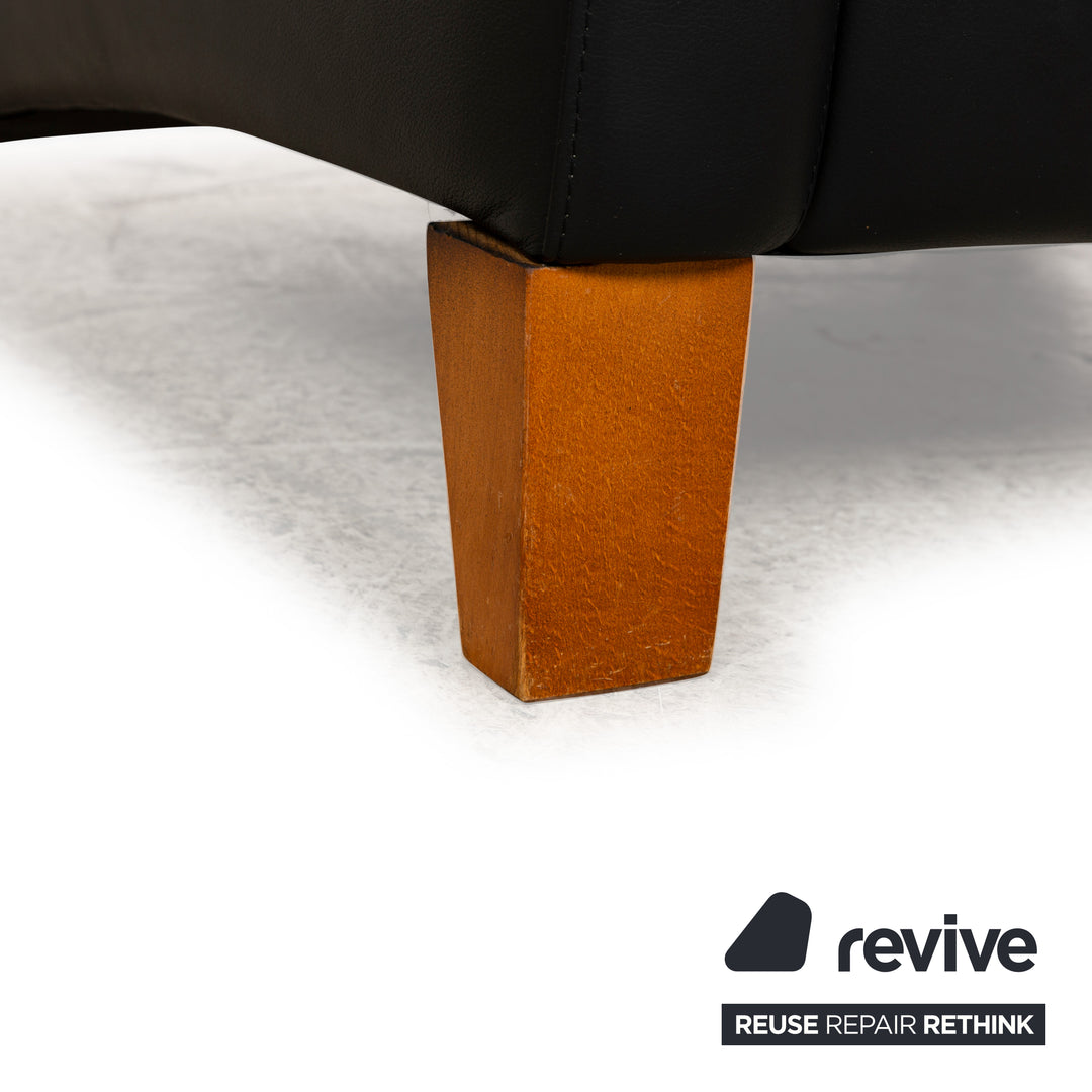 Willi Schillig leather armchair black