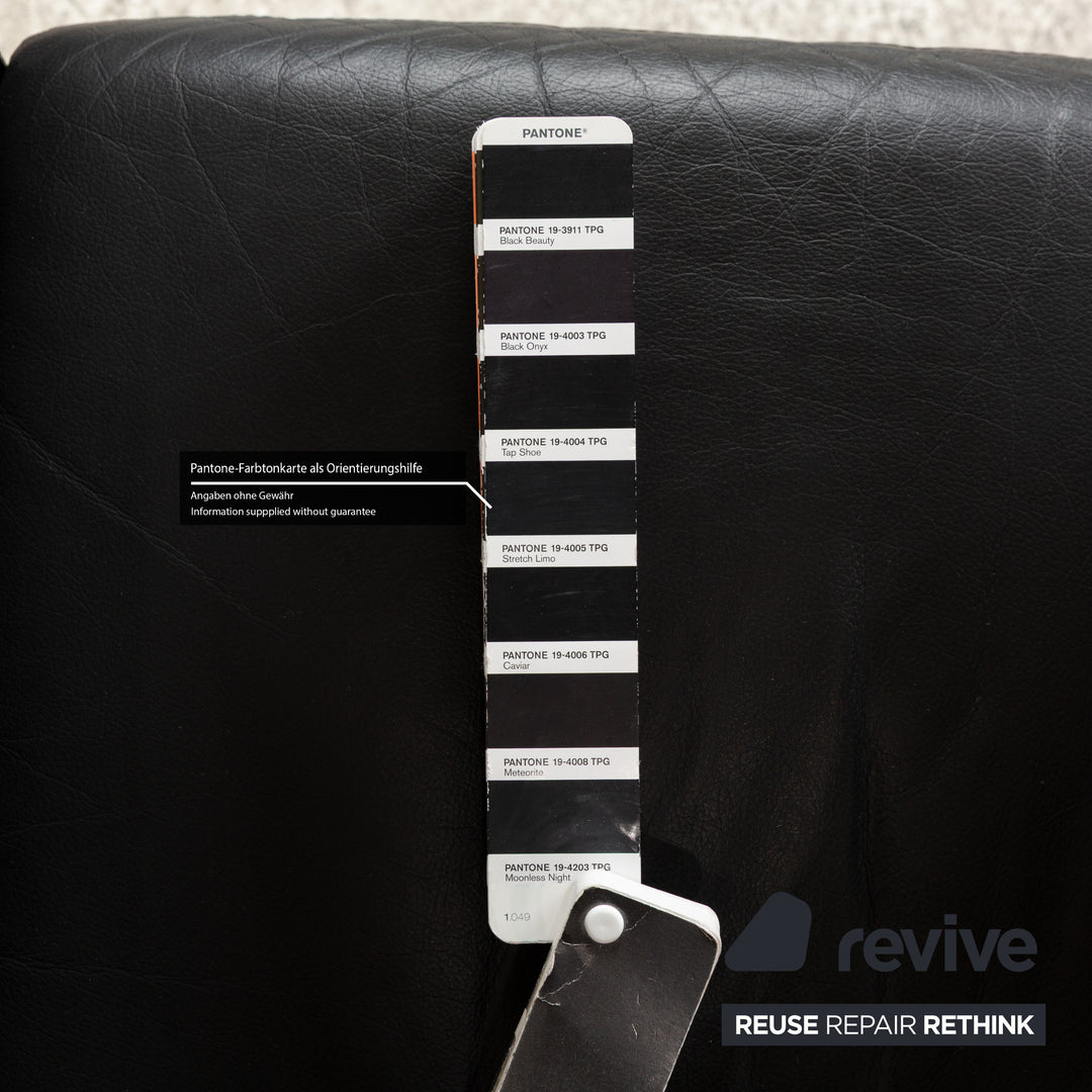 Willi Schillig leather armchair black