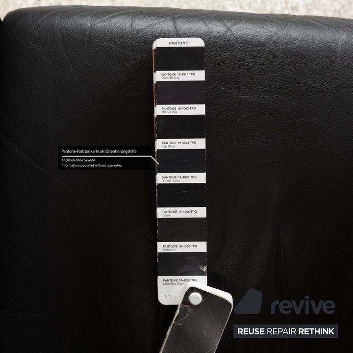 Willi Schillig leather armchair black